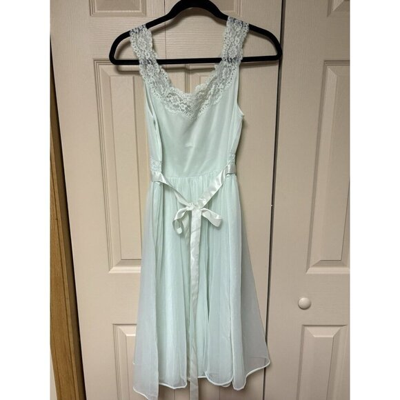 Vintage Vanity Fair Nightgown Mint Green - Picture 3 of 6